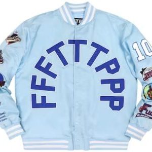 FTP League Varsity Jacket Light Blue